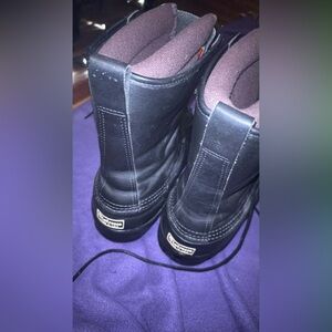 La Crosse Black Leather Pull-On Ankle Boots